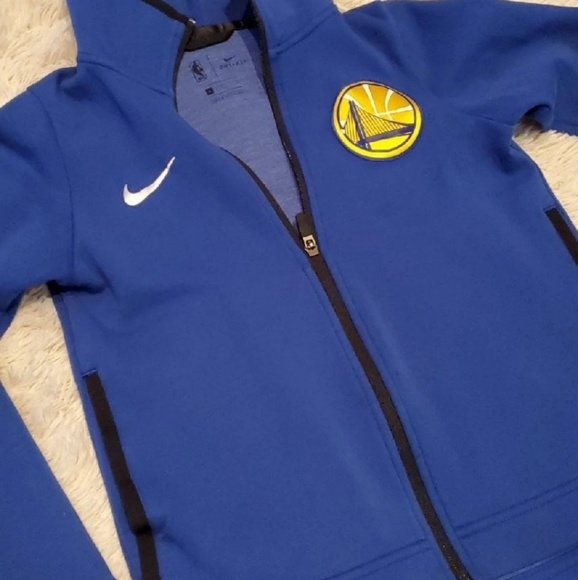 Boys Nike Dri Fit NBA Golden State Warriors Hoodie - Picture 2 of 3